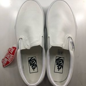 White Slip on Vans